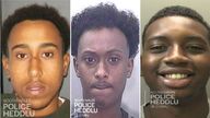 (L-R) Abdul Ismail, Mubarak Yusuef, and Thierno Dilallo. Pics: South Wales Police