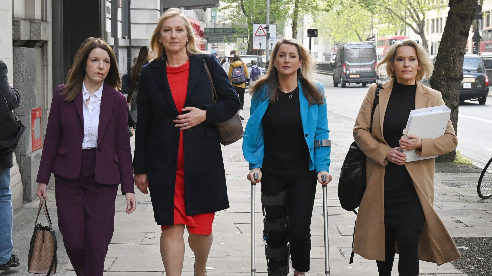 BBC newsreaders Martine Croxall, Annita McVeigh, Karin Giannone and ...