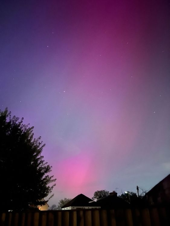 The Northern Lights from Watford. Pic: Tom Carroll