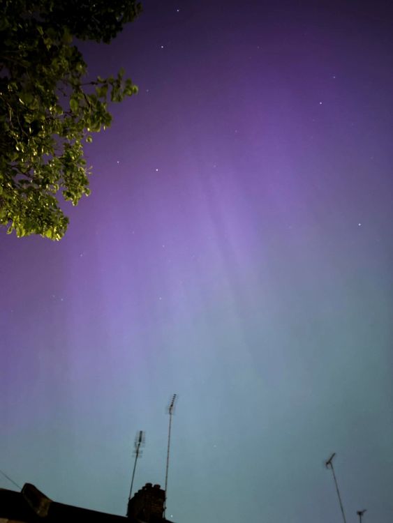 The Northern Lights from West London. Pic: Julia Toms
