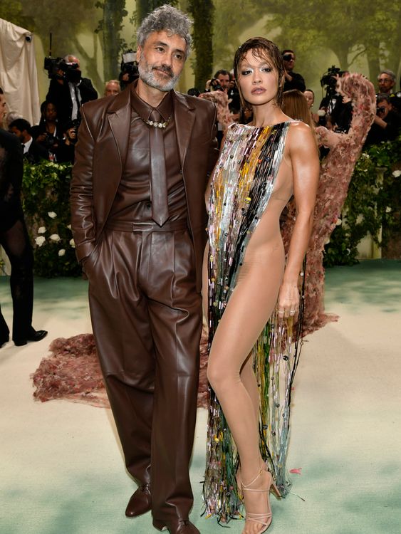 Taika Waititi, left, and Rita Ora attend The Metropolitan Museum of Art&#39;s Costume Institute benefit gala celebrating the opening of the "Sleeping Beauties: Reawakening Fashion" exhibition on Monday, May 6, 2024, in New York. (Photo by Evan Agostini/Invision/AP)