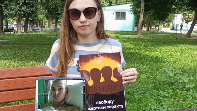 Ana Lobov recalled how her husband appeared on both lists of those killed and injured in the Olenivka attack
