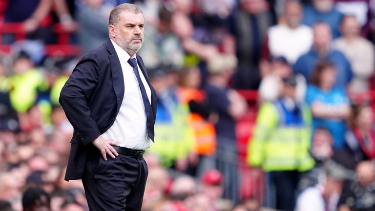 Tottenham Hotspur manager Ange Postecoglou. Pic: PA 