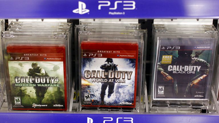 Activision&#39;s Call Of Duty on sale at Best Buy in Mountain View, Calif., Wednesday, Aug. 3, 2011. Video game publisher Activision Blizzard Inc. said Wednesday that its second-quarter net income grew, boosted by strong demand for digital offerings such as downloadable content for its popular "Call of Duty" games. Activision earned $335 million, or 29 cents per share, in the April-June period. That&#39;s up 53 percent from $219 million, or 17 cents per share, in the same period a year earlier. (AP Photo/Paul Sakuma)