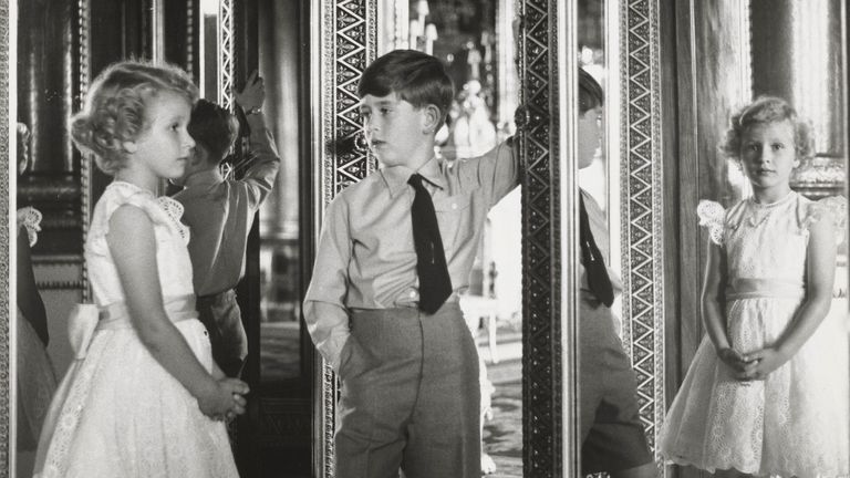 A young Charles and Princess Anne in 1956. Pic: Anthony Armstrong-Jones