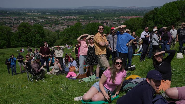 From Cooper's Hill Cooper’s Hill, cheese watchers can see Cheltenham Gloucester. File pic: AP