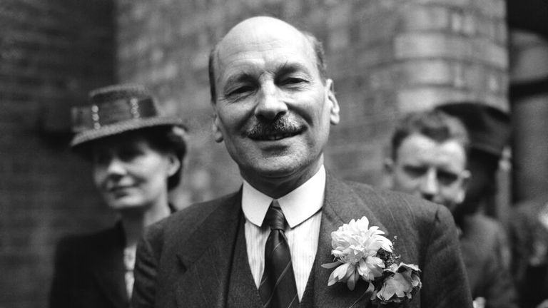 Clement Attlee after winning the last election that was held in July. Pic: AP 