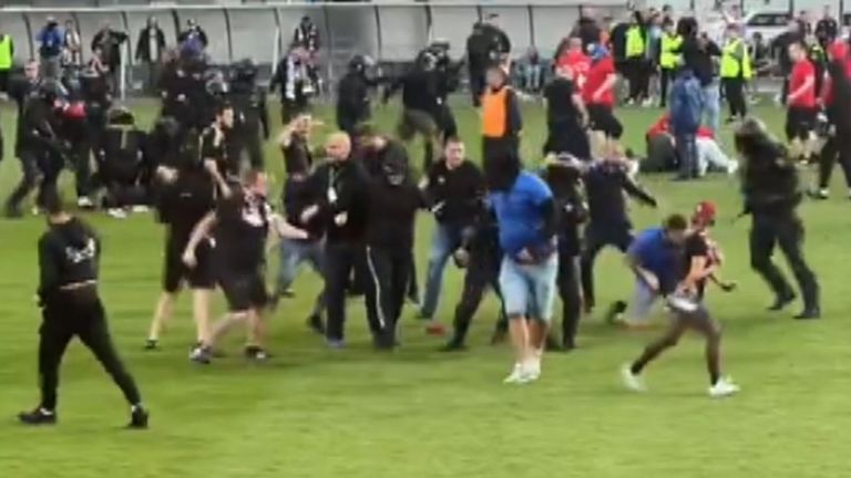 Fans Brawl and TV Pundits Attacked After Cup Final
