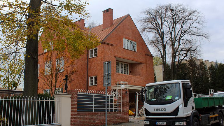 The fourth richest Czech and owner of Sparta football club and and director and major shareholder of English football club West Ham United - Czech billionaire&#39;s Daniel Kretinsky functionalist villa Kapsa (Kapsova villa) in Prague, Czech Republic, November 21, 2023. The family house of Lumir Kapsa (co-owner of the Prague based Kapsa - Muller construction company) constructed by the design of the architects Otakar Novotny, Adolf Loos and Karel Lhota in the functionalist style. Photo/Milos Ruml (CT