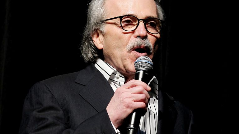 David Pecker said he would stop negative stories about Trump being published. Pic: Reuters
