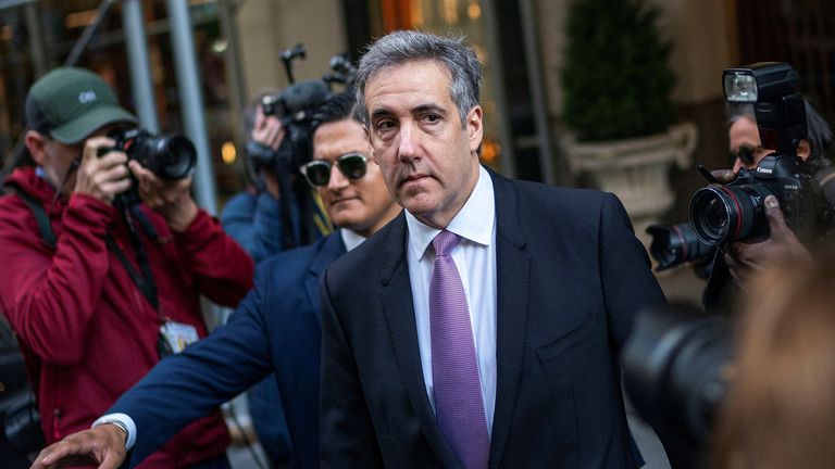 Michael Cohen leaves home to testify at the criminal trial of Republican presidential candidate and former US President Donald Trump in New York.  Reuters Photo