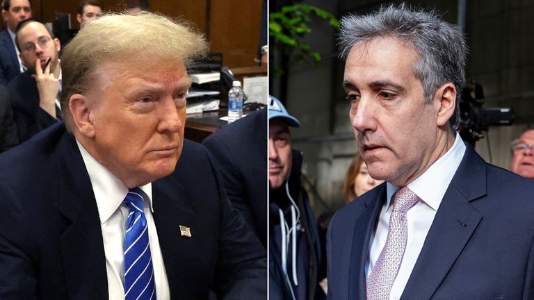 Donald Trump and Michael Cohen. Pics: Reuters/AP