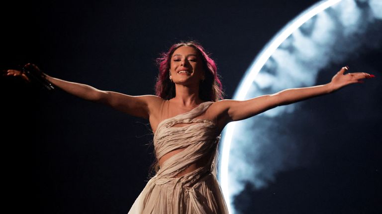 Pic: Reuters
Eden Golan representing Israel performs on stage during the second semi-final of the 2024 Eurovision Song Contest, in Malmo, Sweden, May 9, 2024. REUTERS/Leonhard Foeger