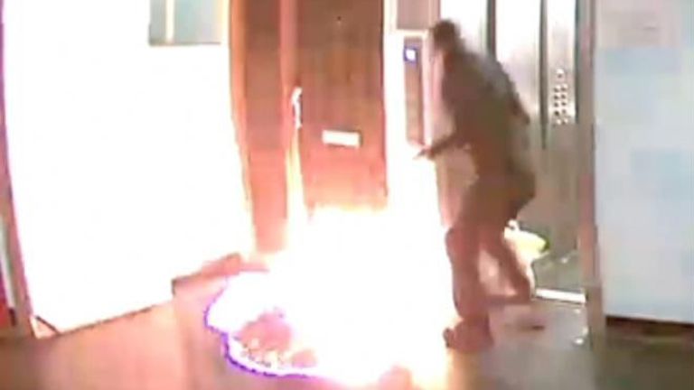 Man starts petrol blaze in attempted murder of man and young boy