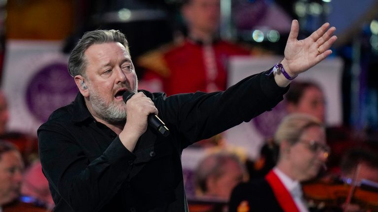 Guy Garvey of the band Elbow performs at the Platinum Jubilee concert in 2022. Pic: AP