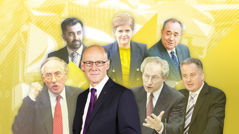 Scotland&#39;s old and new first ministers. Pics: PA