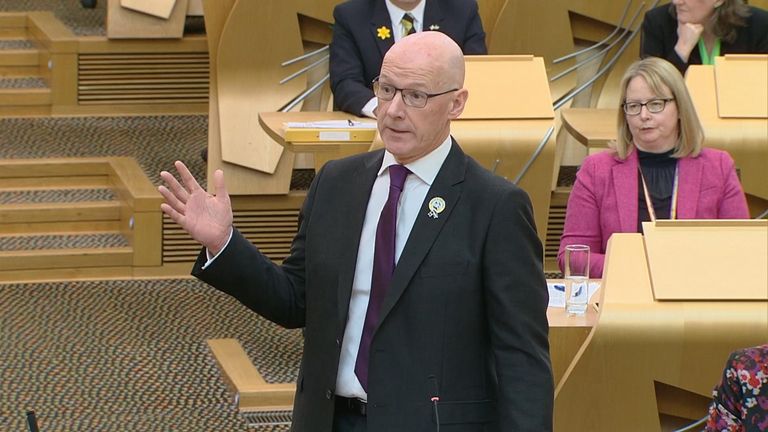 Scotland's First Minister John Swinney says the past two weeks have ...