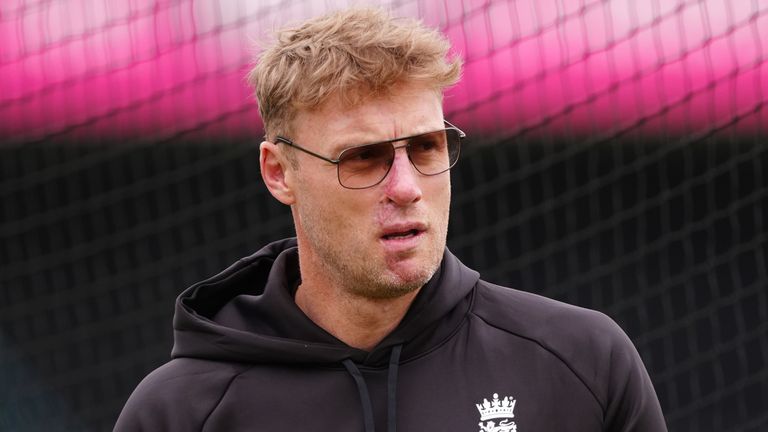 England coach Freddie Flintoff during a nets session at Headingley.
Pic: PA