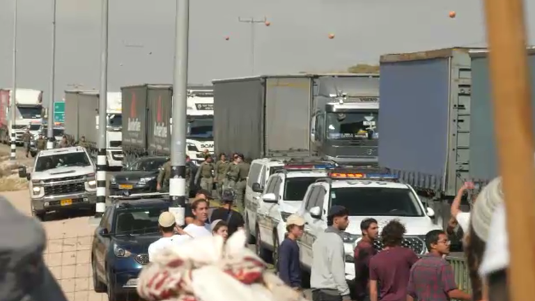 Israelis celebrated stopping convoys of aid getting into Gaza 