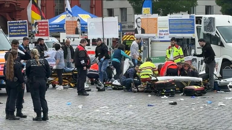Several people injured in stabbing in Mannheim. 