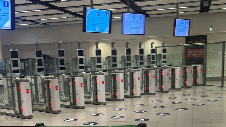 E-gates at Heathrow Airport