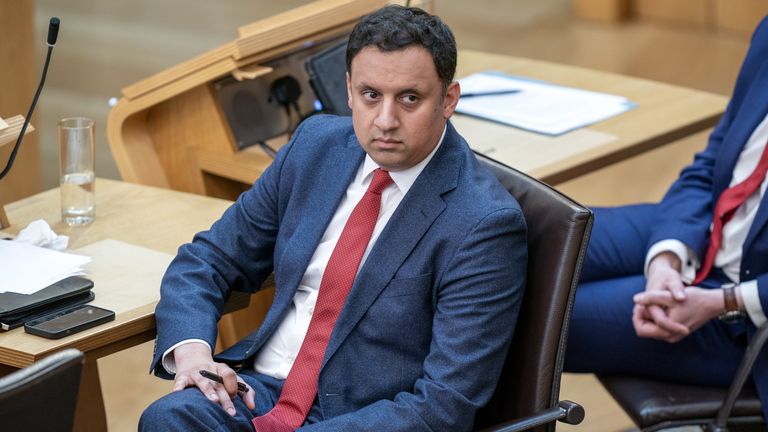 Scottish Labour leader Anas Sarwar during a debate on a motion of no confidence in the Scottish Government, at the Scottish Parliament in Holyrood, Edinburgh. Picture date: Wednesday May 1, 2024.
