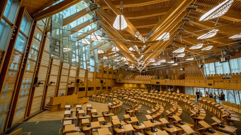The Scottish parliament chamber. Pic: Katielee Arrowsmith/Scottish parliament