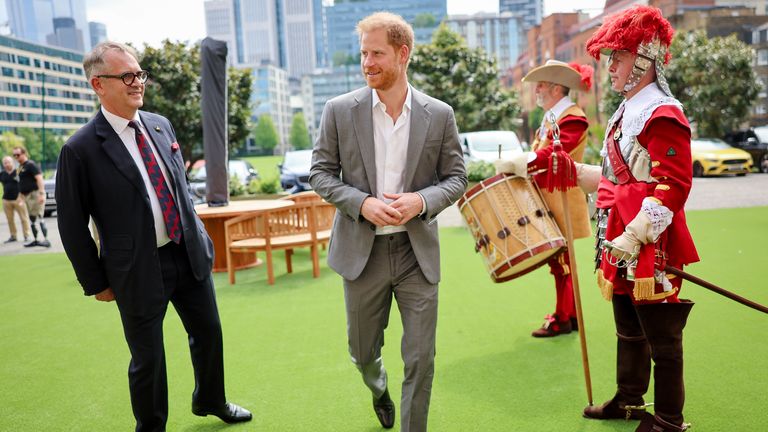 Prince Harry speaks  with Pikemen and Musketeers during The Invictus Games Foundation Conversation 
Pic:Getty Images for The Invictus Games Foundation 