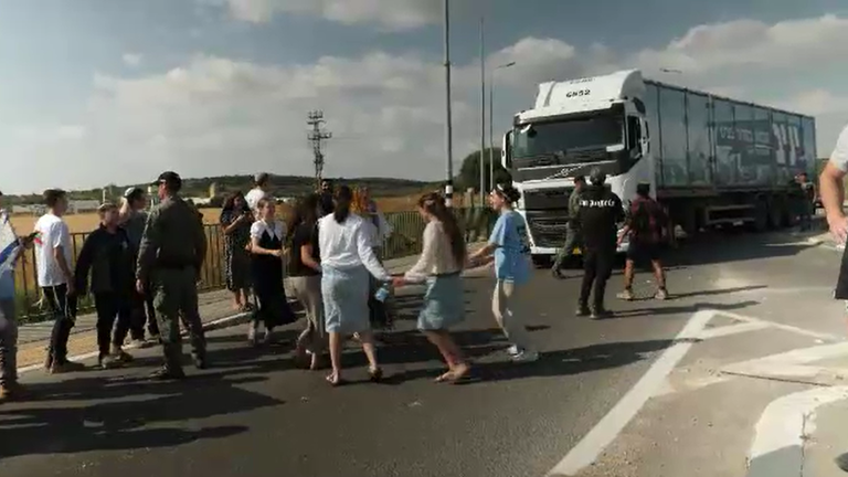 Agitators blocked the aid convoy however they could to make sure the much-needed supplies couldn't get into Gaza