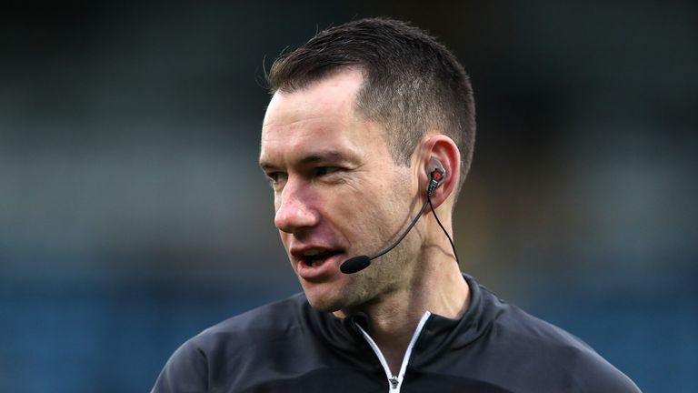 Jarred Gillett will wear a head-mounted device during the game. Pic: PA