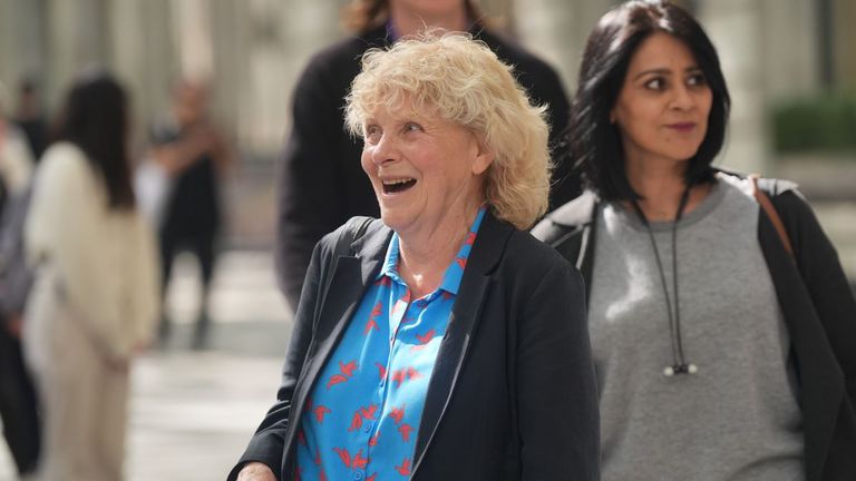 Former deputy postmaster Jo Hamilton leaves after Paula Vennells gave her third day of evidence to the inquiry.  Photo: PA