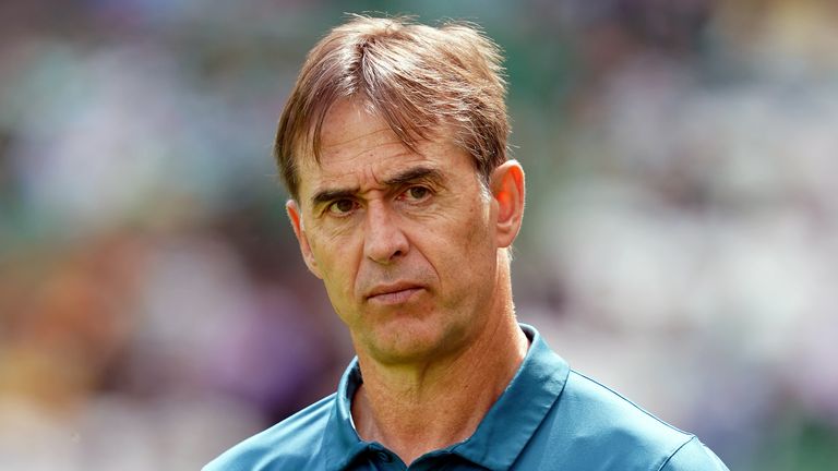 File photo dated 29-07-2023 of Julen Lopetegui. Wolves parted company with head coach Julen Lopetegui. Issue date: Thursday November 14, 2023.

