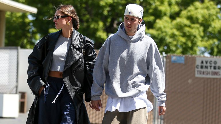 Hailey Bieber and Justin Bieber are seen in Los Angeles, California.  on June 2, 2023 Credit: BauerGriffin / MediaPunch /IPX