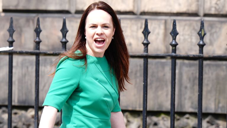 Kate Forbes arrives at Bute House, Edinburgh, after newly appointed First Minister of Scotland John Swinney was sworn in at the Court of Session. Picture date: Wednesday May 8, 2024.