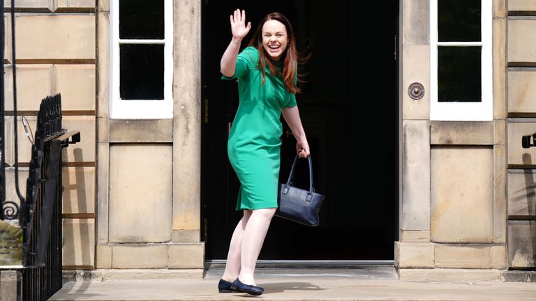 Kate Forbes arrives at Bute House, Edinburgh, after newly appointed First Minister of Scotland John Swinney was sworn in at the Court of Session. Picture date: Wednesday May 8, 2024.