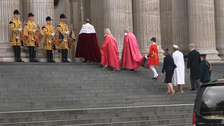 King and Queen attend royal honours service at St Paul&#39;s Cathedral
