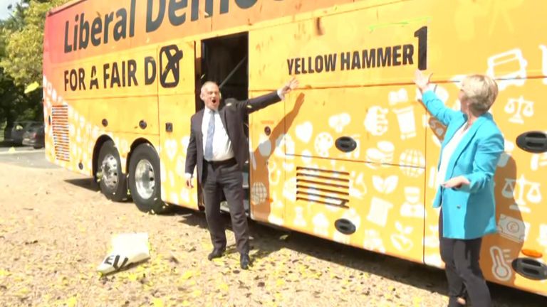 Liberal Democrats launching campaign battle bus
