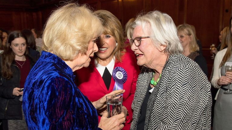Barber meeting Queen Camilla - then the Duchess of Cornwall - in 2018. Pic: PA