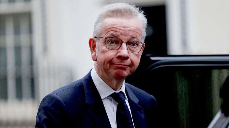 Michael Gove leaves Downing Street.
Pic Reuters