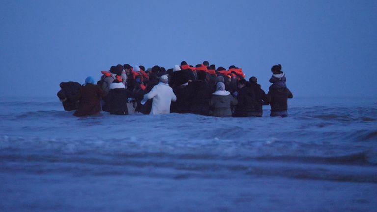 Migrants attempt to cross the English Channel into the UK