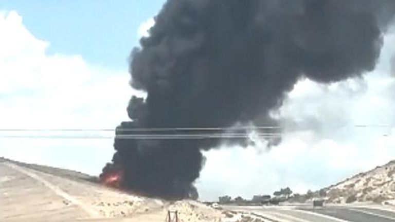 Pilot injured after a military aircraft crashes near international airport in Albuquerque