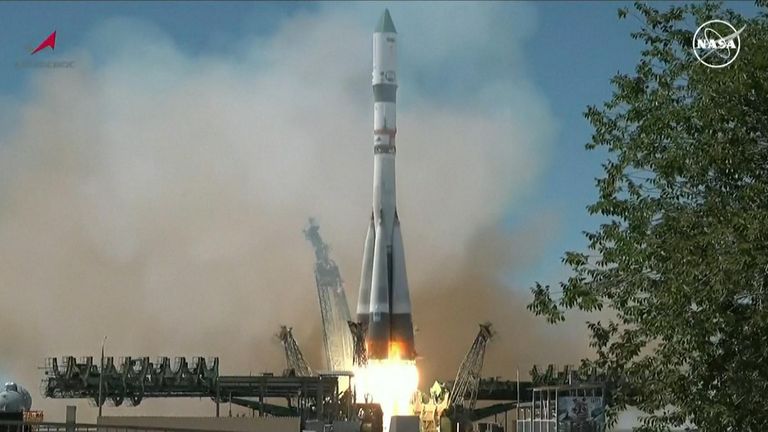 Russian cargo ship launches from Kazakhstan to deliver food and fuel to ISS 