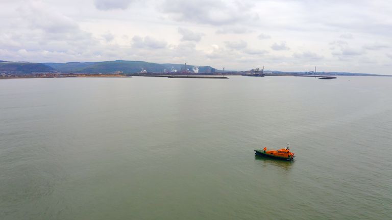 Swansea bay boat drone