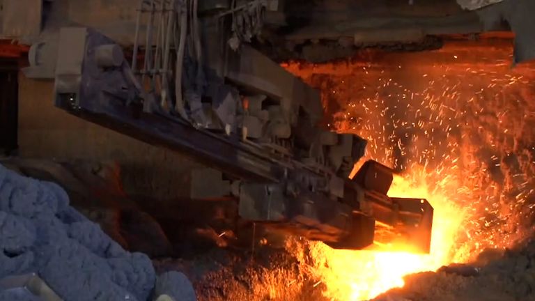 Tata steel hot furnace sparks 