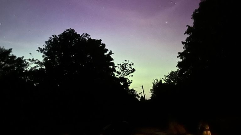 Northern Lights from Little Horsted, East Sussex. Pic: Max Coates