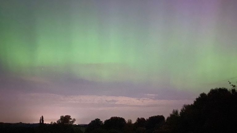 Northern Lights from Somerton, north Oxfordshire