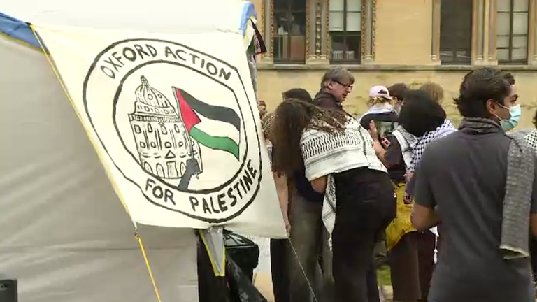 The pro-Palestine protest at Oxford University