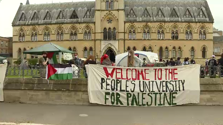 The protest at Oxford University