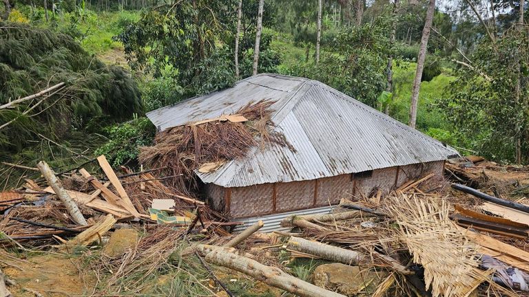 View of the damage after a landslide in Maip Mulitaka, Enga province, Papua New Guinea May 24, 2024 in this obtained image. Emmanuel Eralia via REUTERS THIS IMAGE HAS BEEN SUPPLIED BY A THIRD PARTY. MANDATORY CREDIT. NO RESALES. NO ARCHIVES.?