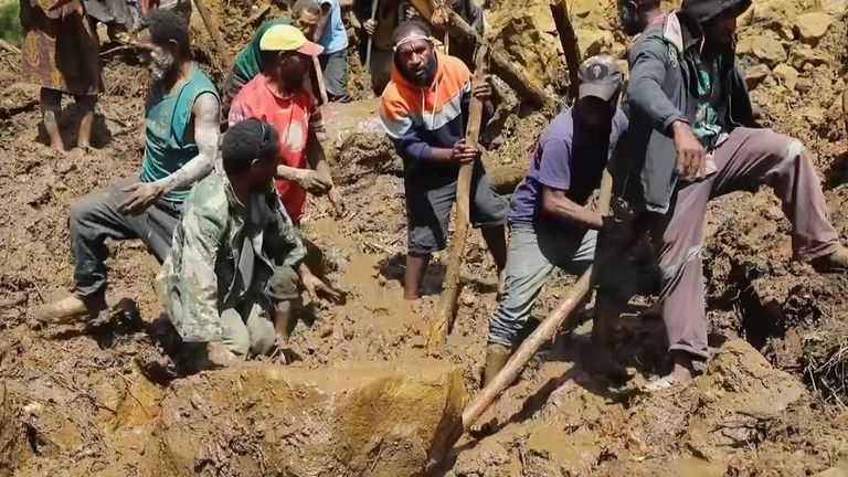 Authorities fear a second landslide in Papua New Guinea